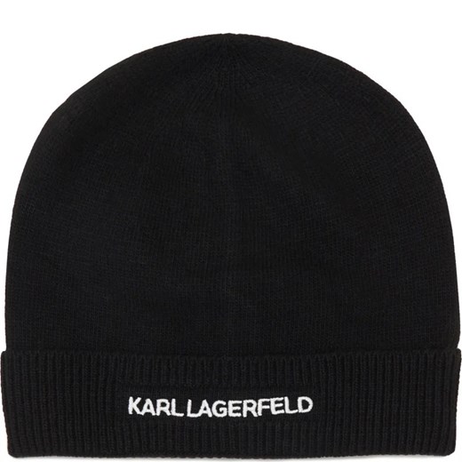 Karl Lagerfeld Czapka k/essential beanie | z dodatkiem wełny i kaszmiru ze sklepu Gomez Fashion Store w kategorii Czapki zimowe damskie - zdjęcie 169258894