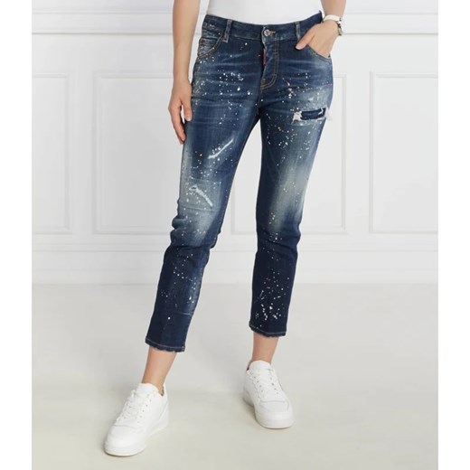 Dsquared2 Jeansy Cool Girl Cropped Jean | Regular Fit | low rise ze sklepu Gomez Fashion Store w kategorii Jeansy damskie - zdjęcie 169260231