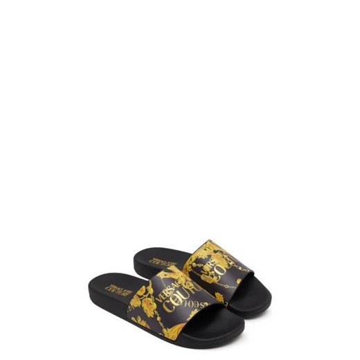 Klapki damskie Versace Jeans wielokolorowe casual w nadruki z tworzywa sztucznego bez zapięcia