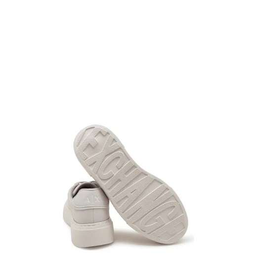 Buty sportowe damskie Armani Exchange z tworzywa sztucznego sznurowane na wiosnę na platformie