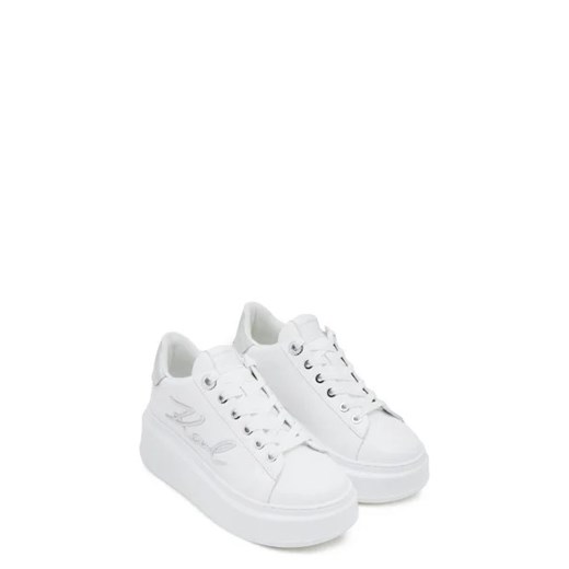 Buty sportowe damskie białe Karl Lagerfeld sneakersy sznurowane na platformie wiosenne 