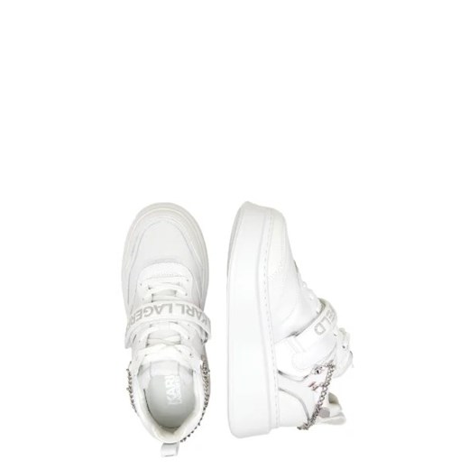 Buty sportowe damskie Karl Lagerfeld sneakersy białe sznurowane ze skóry