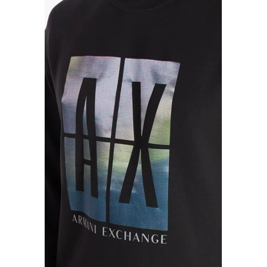 Bluza męska Armani Exchange z napisem czarna z poliestru w stylu młodzieżowym 
