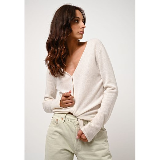 AUTHENTIC CASHMERE Kaszmirowy kardigan &quot;Chalais&quot; w kolorze kremowym ze sklepu Limango Polska w kategorii Swetry damskie - zdjęcie 169276040