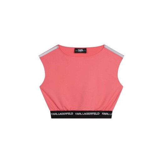 Karl Lagerfeld Kids Top Z15410 D Czerwony Regular Fit ze sklepu MODIVO w kategorii Bluzki dziewczęce - zdjęcie 169283980