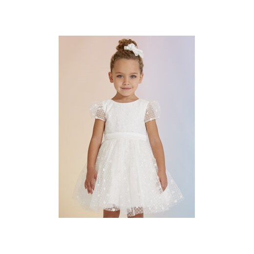 Abel & Lula Sukienka elegancka 5023 Biały Regular Fit ze sklepu MODIVO w kategorii Sukienki dziewczęce - zdjęcie 169284801
