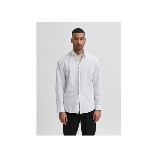 Selected Homme Koszula 16078867 Biały Slim Fit ze sklepu MODIVO w kategorii Koszule męskie - zdjęcie 169285391