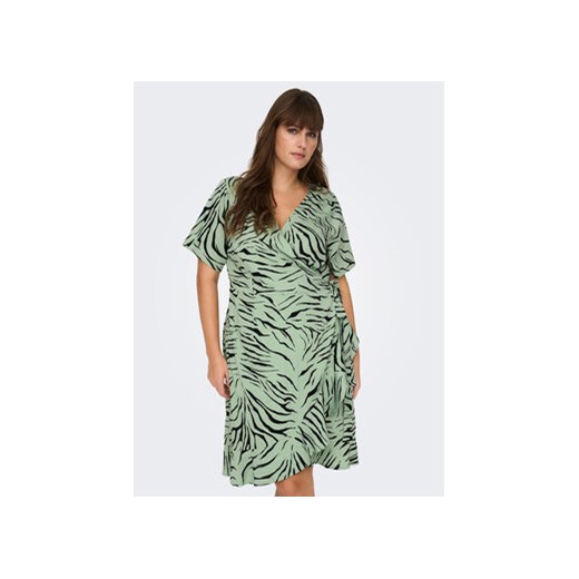 ONLY Carmakoma Sukienka 15252210 Zielony Regular Fit ze sklepu MODIVO w kategorii Sukienki - zdjęcie 169285503