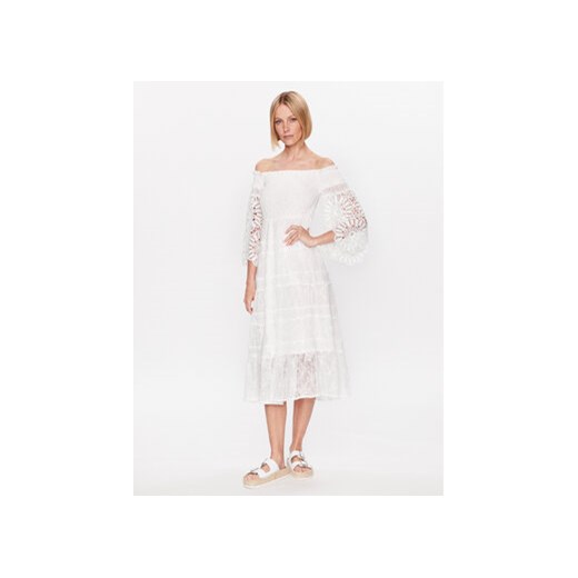 Iconique Sukienka letnia IC23 018 Biały Regular Fit Iconique XL okazja MODIVO