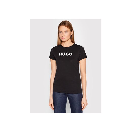 Hugo T-Shirt 50473813 Czarny Slim Fit ze sklepu MODIVO w kategorii Bluzki damskie - zdjęcie 169285660
