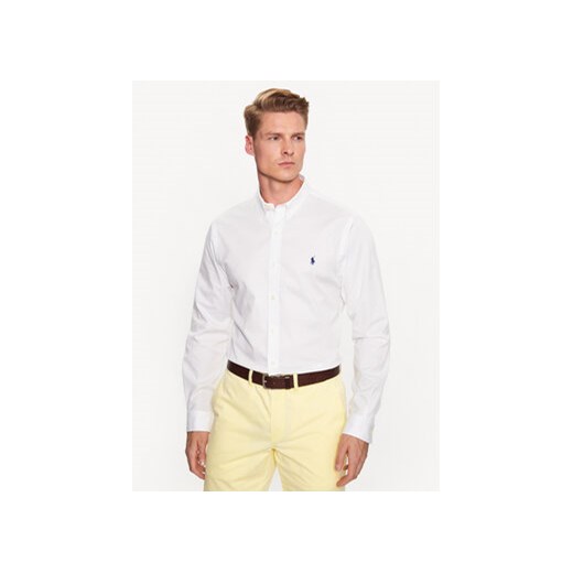 Polo Ralph Lauren Koszula 710906936003 Biały Slim Fit ze sklepu MODIVO w kategorii Koszule męskie - zdjęcie 169285834
