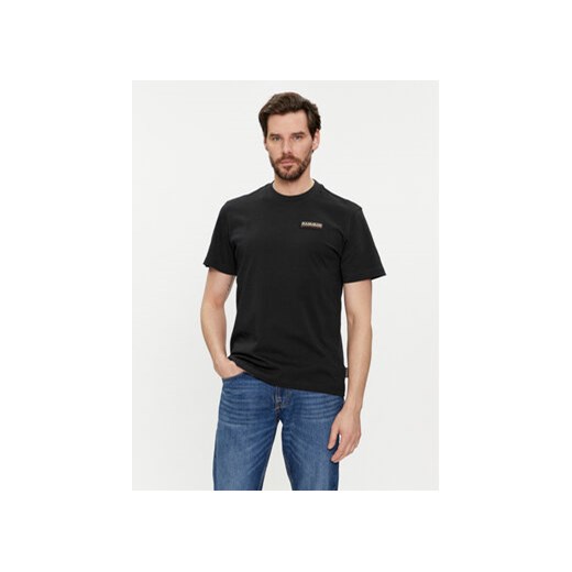Napapijri T-Shirt Iaato NP0A4HFZ Czarny Regular Fit ze sklepu MODIVO w kategorii T-shirty męskie - zdjęcie 169285881