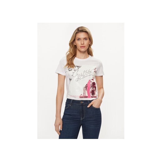 Guess T-Shirt Collage W4GI17 I3Z14 Kolorowy Regular Fit ze sklepu MODIVO w kategorii Bluzki damskie - zdjęcie 169286271