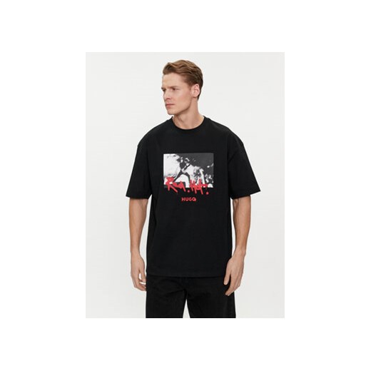 Hugo T-Shirt Domenade 50504871 Czarny Oversize ze sklepu MODIVO w kategorii T-shirty męskie - zdjęcie 169286304