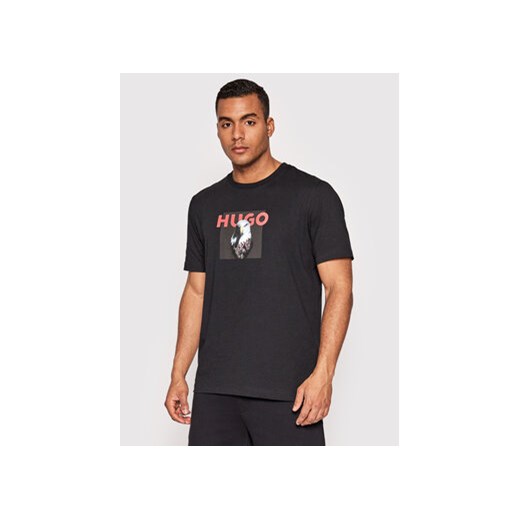 Hugo T-Shirt Dhynx 50473165 Czarny Regular Fit ze sklepu MODIVO w kategorii T-shirty męskie - zdjęcie 169286352