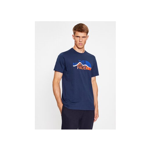 The North Face T-Shirt Mountain Line NF0A7X1N Granatowy Regular Fit The North Face M MODIVO