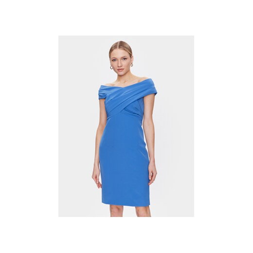 Lauren Ralph Lauren Sukienka koktajlowa 253855241005 Niebieski Regular Fit ze sklepu MODIVO w kategorii Sukienki - zdjęcie 169286782