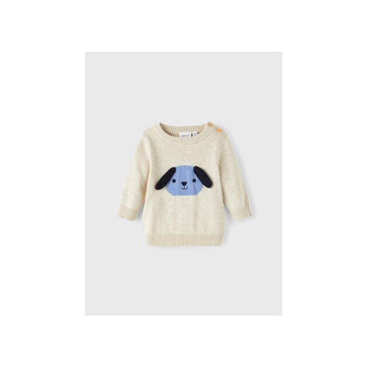 NAME IT Sweter 13207111 Beżowy Regular Fit ze sklepu MODIVO w kategorii Bluzy i swetry - zdjęcie 169286943