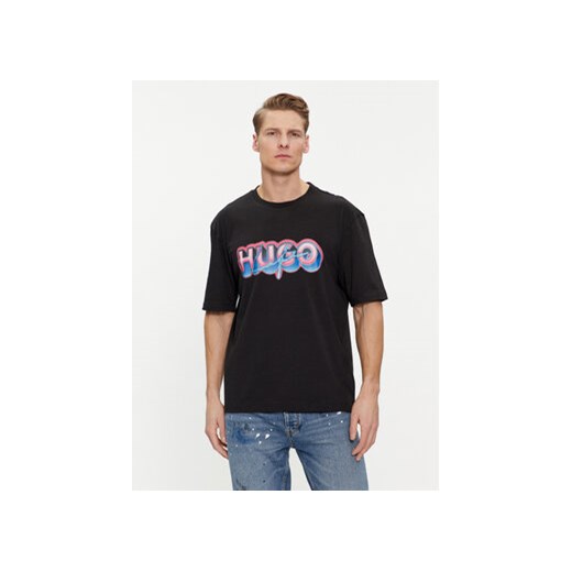 Hugo T-Shirt Nillumi 50515278 Czarny Regular Fit ze sklepu MODIVO w kategorii T-shirty męskie - zdjęcie 169287022