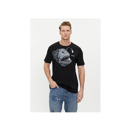 Hugo T-Shirt Dibeach 50513812 Czarny Regular Fit ze sklepu MODIVO w kategorii T-shirty męskie - zdjęcie 169287430
