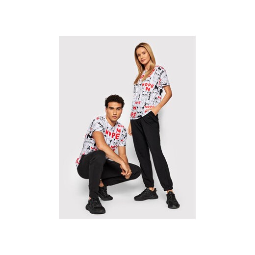 Mr. GUGU & Miss GO T-Shirt Unisex Grumpy Nope Biały Regular Fit ze sklepu MODIVO w kategorii Bluzki damskie - zdjęcie 169287671