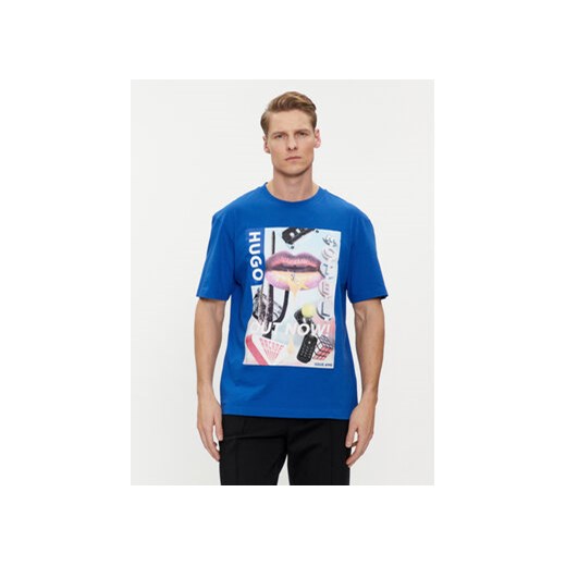 Hugo T-Shirt Narcado 50513316 Niebieski Relaxed Fit ze sklepu MODIVO w kategorii T-shirty męskie - zdjęcie 169287730