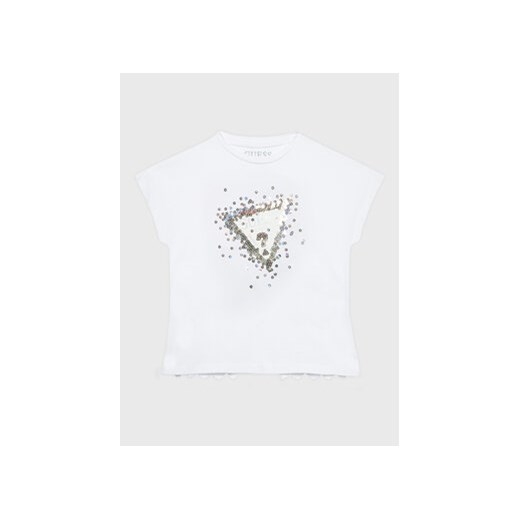 Guess T-Shirt K3RI04 K6YW1 Biały Regular Fit ze sklepu MODIVO w kategorii Bluzki dziewczęce - zdjęcie 169287794