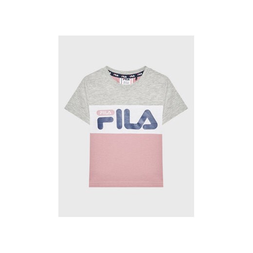 Fila T-Shirt College Station FAK0063 Różowy Regular Fit ze sklepu MODIVO w kategorii T-shirty chłopięce - zdjęcie 169288092