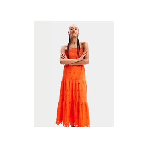 Desigual Sukienka letnia Malver 24SWVW12 Pomarańczowy Regular Fit ze sklepu MODIVO w kategorii Sukienki - zdjęcie 169288462