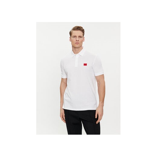 Hugo Polo Dereso232 50490770 Biały Slim Fit ze sklepu MODIVO w kategorii T-shirty męskie - zdjęcie 169288671