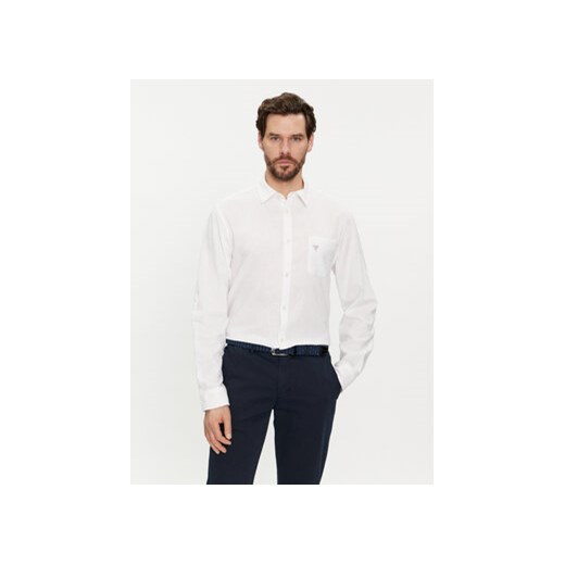 Guess Koszula F4GH00 WG3L0 Biały Regular Fit ze sklepu MODIVO w kategorii Koszule męskie - zdjęcie 169288990
