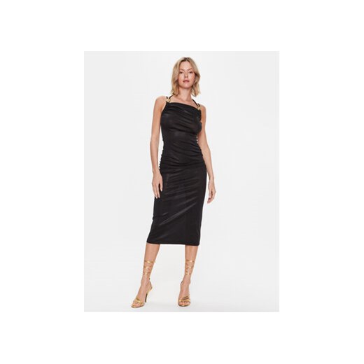 Just Cavalli Sukienka koktajlowa 74PBO924 Czarny Slim Fit ze sklepu MODIVO w kategorii Sukienki - zdjęcie 169289254
