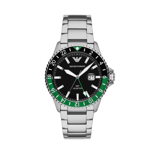 Zegarek Emporio Armani Diver AR11589 Srebrny ze sklepu eobuwie.pl w kategorii Zegarki - zdjęcie 169290102