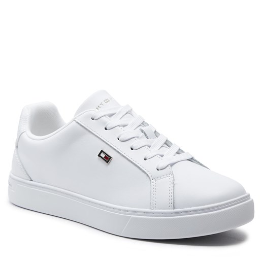 Sneakersy Tommy Hilfiger Flag Court Sneaker FW0FW08072 White YBS Tommy Hilfiger 36 eobuwie.pl