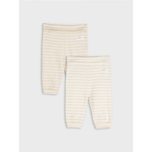 Sinsay - Spodnie dresowe 2 pack - beżowy ze sklepu Sinsay w kategorii Spodnie i półśpiochy - zdjęcie 169293152