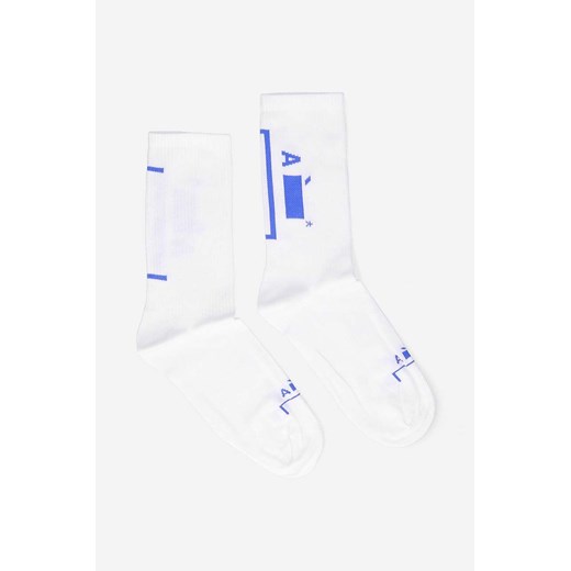 A-COLD-WALL* skarpetki Barcket Sock kolor biały ACWMSK027-WHITE ze sklepu ANSWEAR.com w kategorii Skarpetki damskie - zdjęcie 169293982