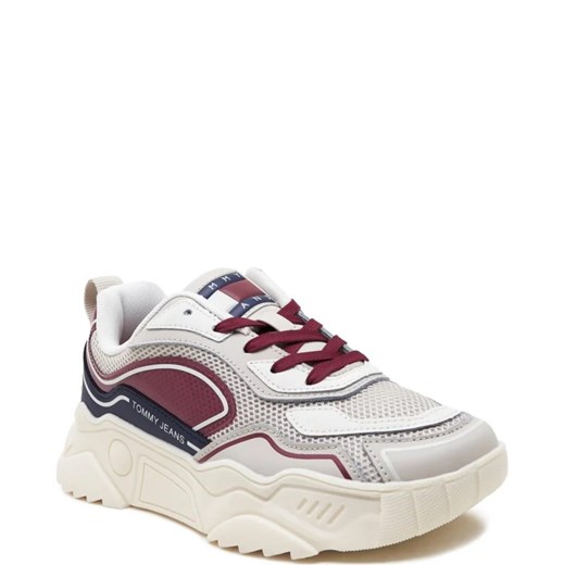 Buty sportowe damskie Tommy Jeans sneakersy wielokolorowe sznurowane z tworzywa sztucznego