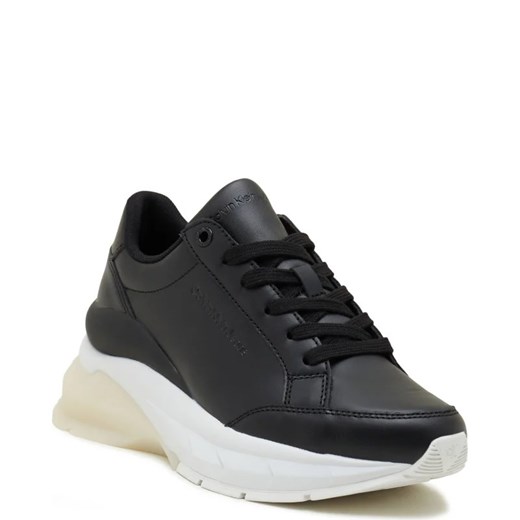 Buty sportowe damskie czarne Calvin Klein sneakersy na platformie z tworzywa sztucznego