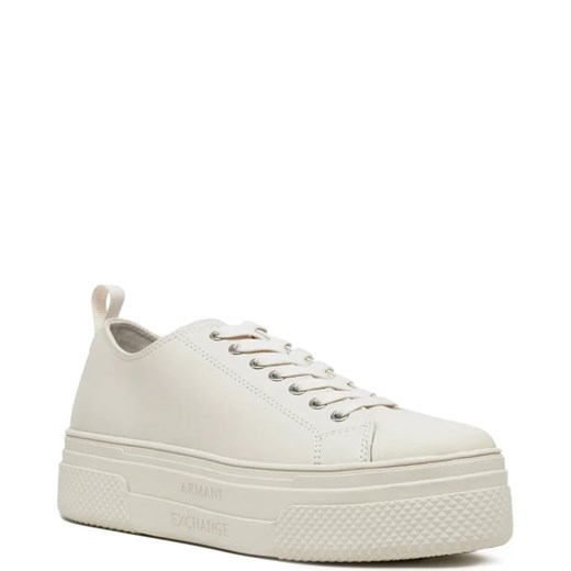 Trampki damskie Armani Exchange letnie sportowe na platformie z tkaniny