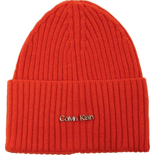 Calvin Klein Czapka | z dodatkiem wełny i kaszmiru ze sklepu Gomez Fashion Store w kategorii Czapki zimowe damskie - zdjęcie 169296141