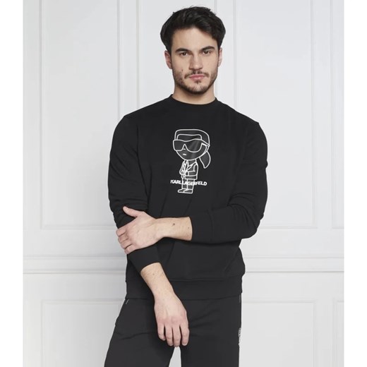 Bluza męska Karl Lagerfeld w nadruki z elastanu