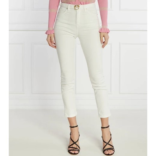 Pinko Spodnie z paskiem SUSAN | Skinny fit | denim Pinko 32 Gomez Fashion Store