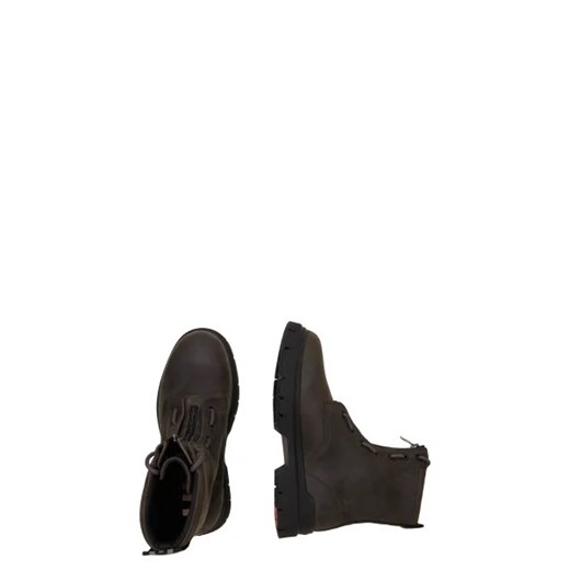 Buty zimowe męskie Hugo Boss brązowe casual sznurowane