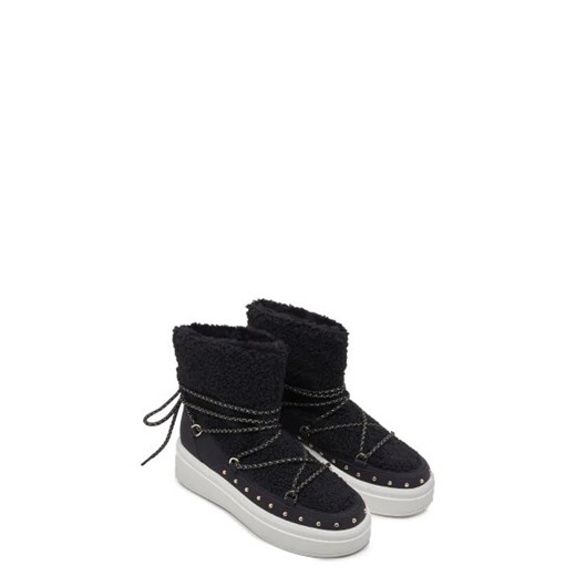 Śniegowce damskie Twinset skórzane casual na zimę