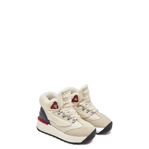 Tommy Jeans buty sportowe damskie sneakersy na wiosnę na platformie wiązane skórzane
