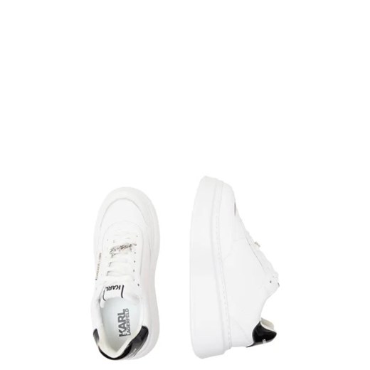 Buty sportowe damskie białe Karl Lagerfeld sneakersy skórzane na platformie 