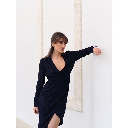 Mohito - Sukienka midi w paski - granatowy ze sklepu Mohito w kategorii Sukienki - zdjęcie 169313011