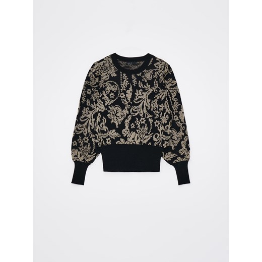 Mohito - Wzorzysty sweter - czarny ze sklepu Mohito w kategorii Swetry damskie - zdjęcie 169313082
