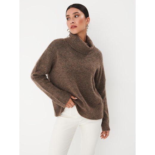 Mohito - Sweter z wełną - beżowy ze sklepu Mohito w kategorii Swetry damskie - zdjęcie 169314493
