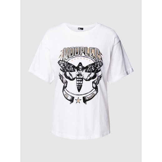 T-shirt z nadrukiem z logo ze sklepu Peek&Cloppenburg  w kategorii Bluzki damskie - zdjęcie 169318083